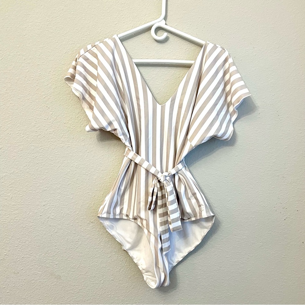 Albion One Piece Striped Swimsuit (Never Worn)